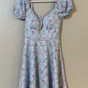 Floral Puff Sleeve Dress City Vibe Size 3